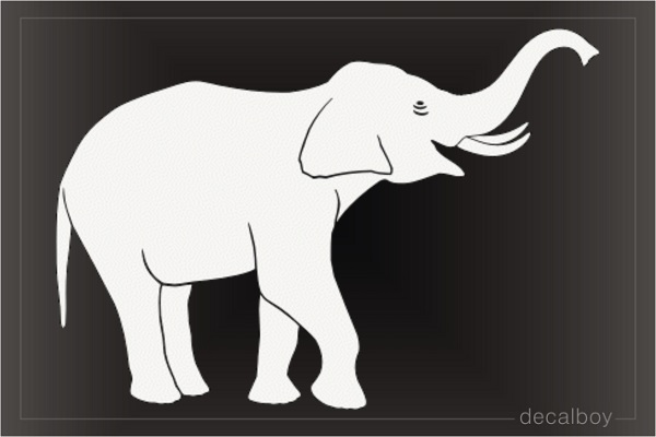Cartoon Elephant Trunk Up Decal