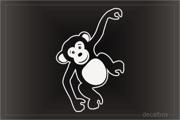 Cartoon Little Monkey Decal