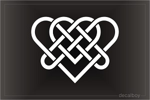 Celtic Double Hearts Decal