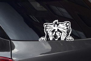 Chinese Crested Looking Out Window Decal
