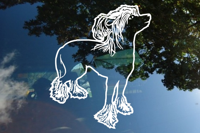 Chinese Crested Dog Window Decal