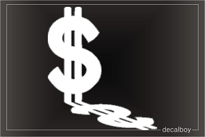 Cost Dollar Money Sign Car Decal