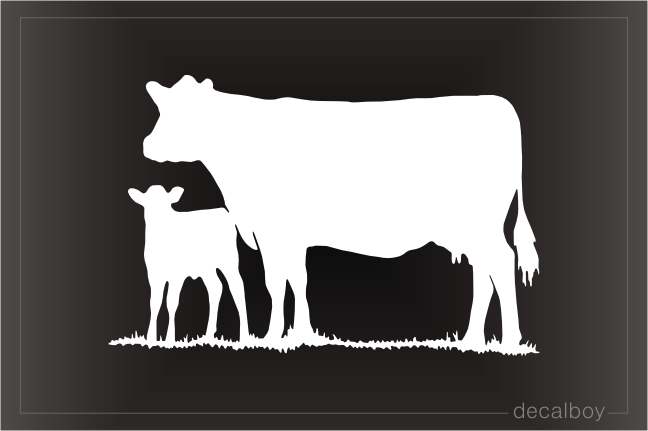Cow And Calf Decal