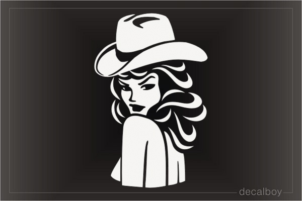 Cowgirl Face Decal