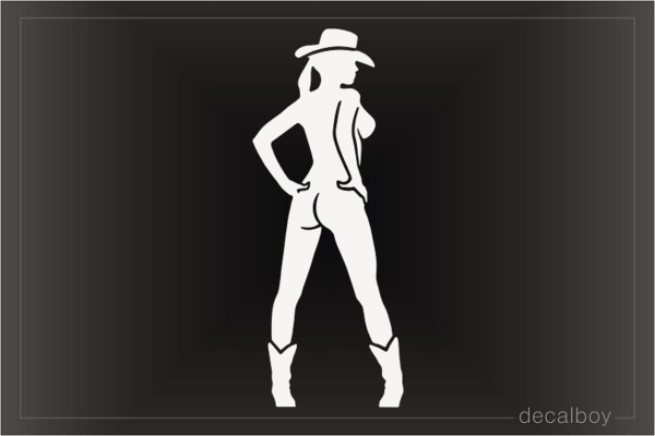 Cowgirl Standing Decal