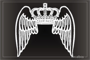 Crown With Wings Decal