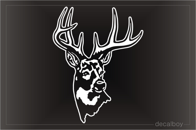 thumbnail image 2 of Deer Head Hunting Buck Decal Sticker – For Car, Truck, Or SUV – P808 2 of 5