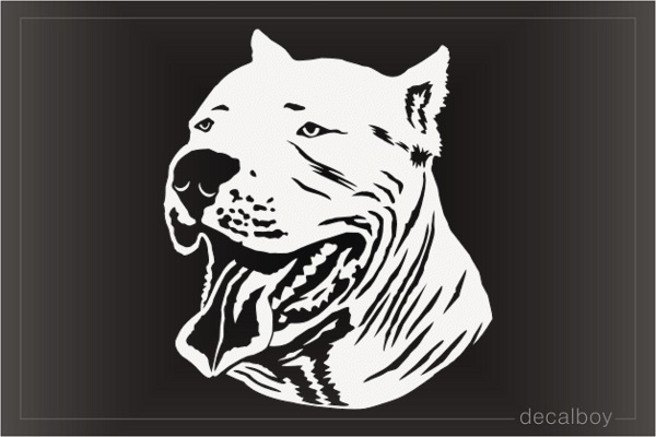 Dogo Argentino Dog Face Decal