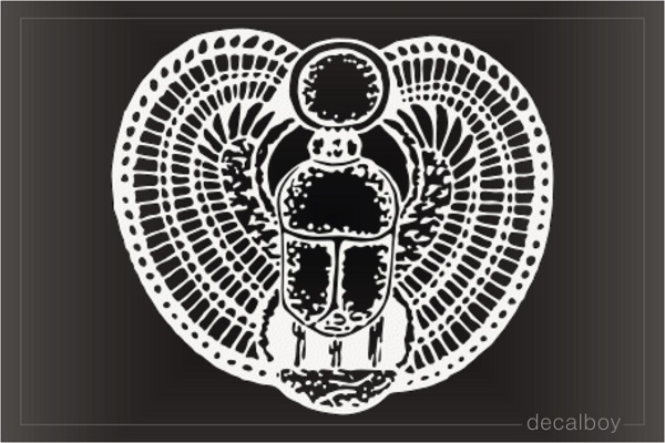 Egyptian Winged Scarab Symbol Decal