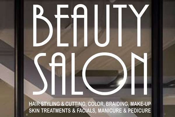 Storefront Window Sign for Beauty Salon
