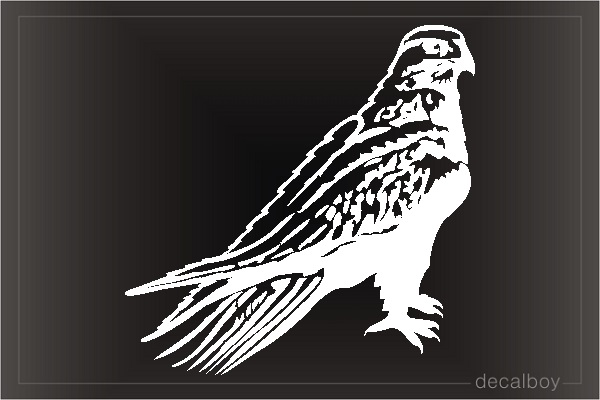 Falcon Standing Window Decal