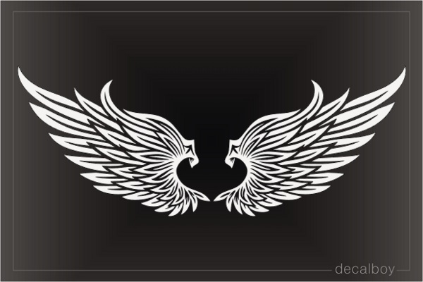Feather Wings Heart Decal