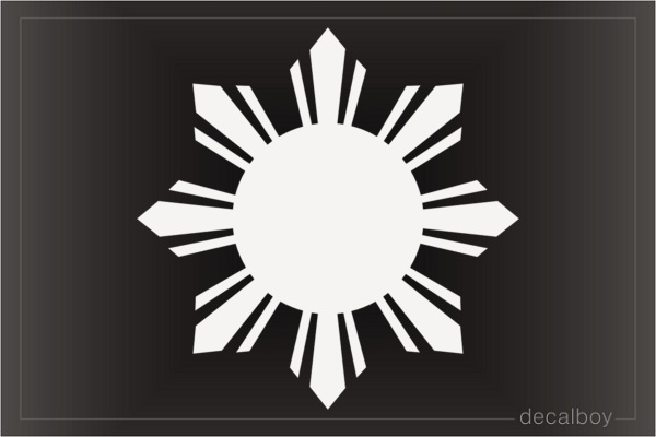 Filipino Sun Car Decal
