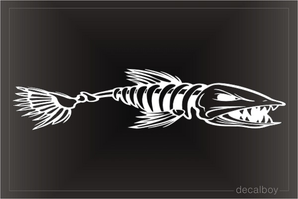 Fish Skeleton Clip Decal