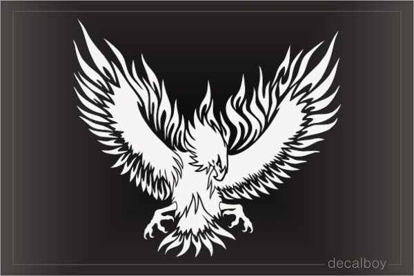 Flaming Fire Eagle Decal