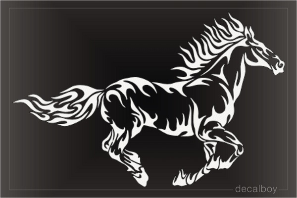 Flamming Tribal Fire Horse Decal