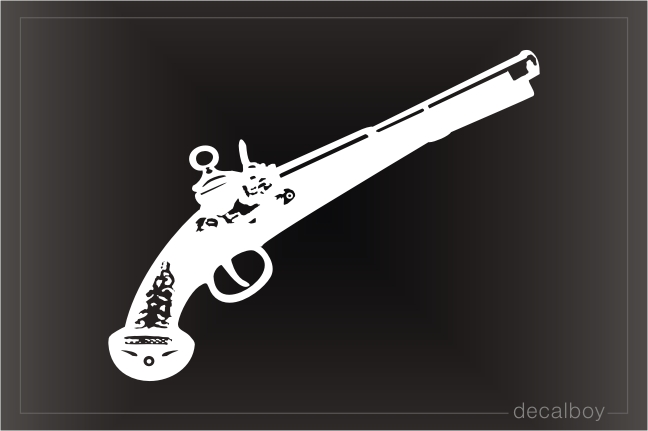 Flintlock Pistol Gun Car Decal