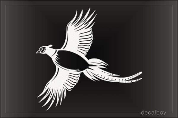 Flying Pheasant Bird Decal