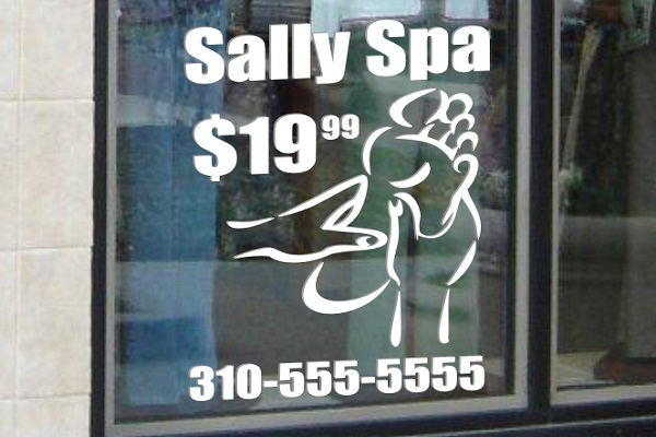 Foot Massage Sign Decal