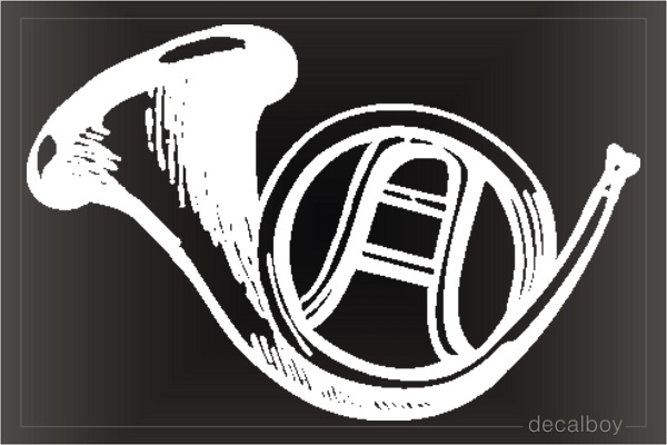 French Horn Car Decal