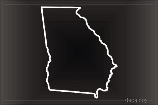 Georgia State Outline Map Decal