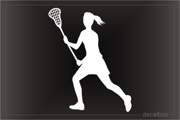 Girl Lacrosse Player Decal