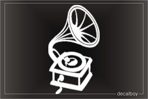 Gramophone Record Player Phonograph Decal