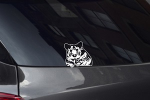 Hamster Looking Out Window Decal