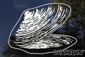 Happy Clam Scallop Shell Decal