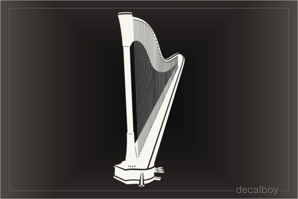Harp Orchestral Musical Instrument Decal