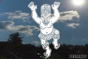 Hawaiian Tiki Man Car Window Decal