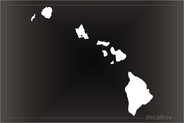 Hawaii Island Map Decal