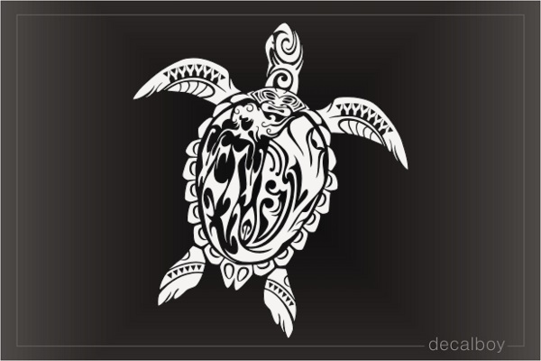 Hawaiian Tribal Turtle Decal