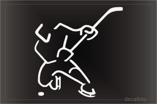 Hockey Player Outline Decal