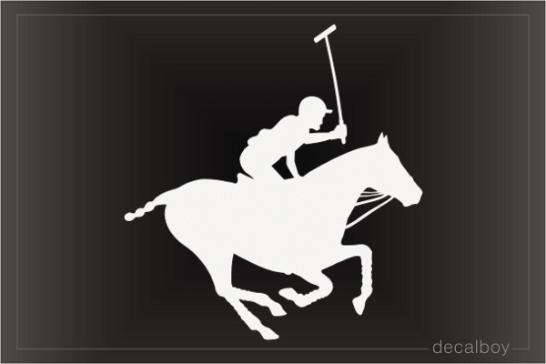 Horse Polo Player Decal