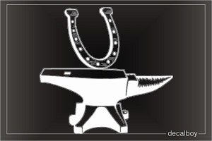 Horseshoe And Anvil Car Decal