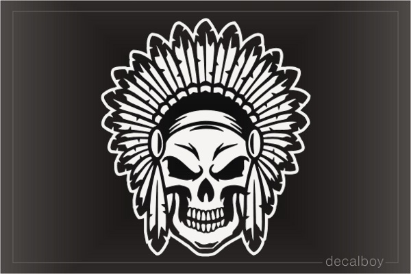 Indian Chief Skull Decal