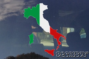 Italy Map Flag Decal