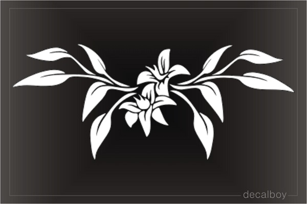 Lily Flower Stripe Decal