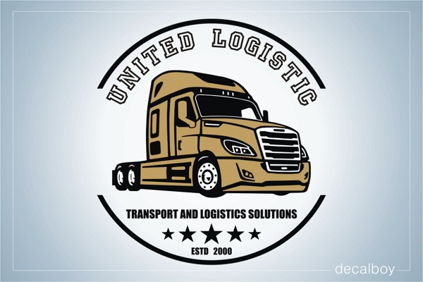 Logistic Trucking Round Logo Decal
