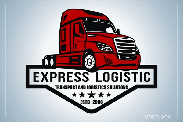 Logistics Trucking Color Logo Decal