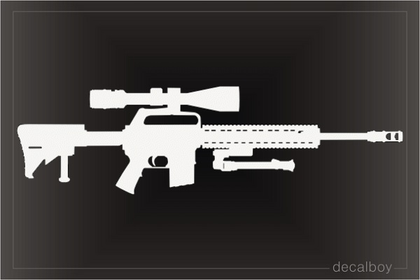 M16 Sniper Rifle Gun Decal