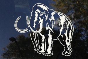 Mammoth Mammuth Mamont Furry Elephant Window Decal