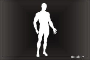 Man Body Builder Figure Sport Decal