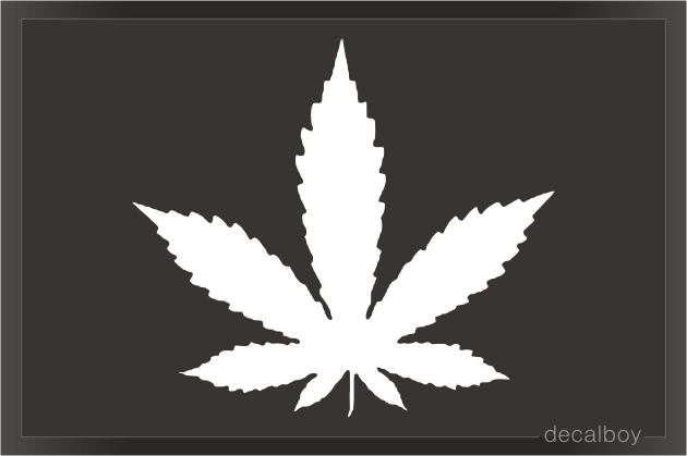 Marijuana Plant Decal