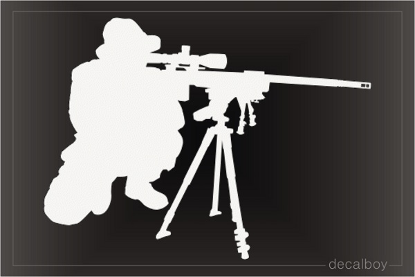 Marine Sniper Silhouette Decal