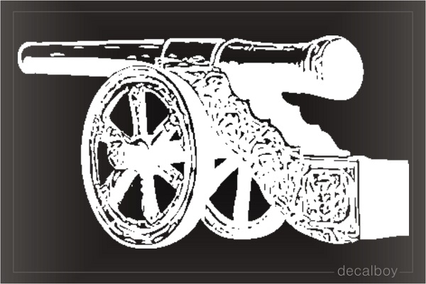 Medieval Decorated Cannon Car Decal