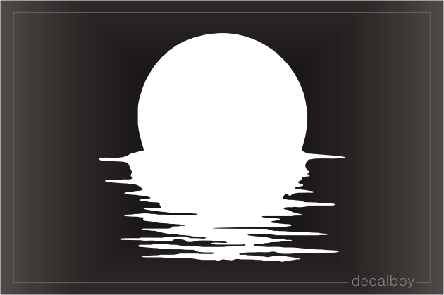 Moon Reflecting On Water Decal