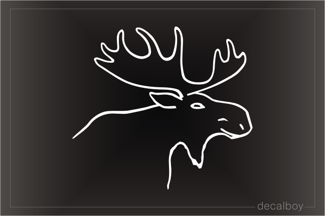 Moose Head Decal