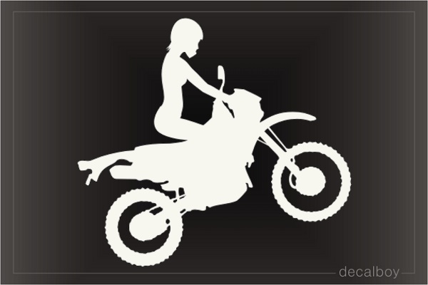 Motocross Motorcycle Dirtbike Girl Decal